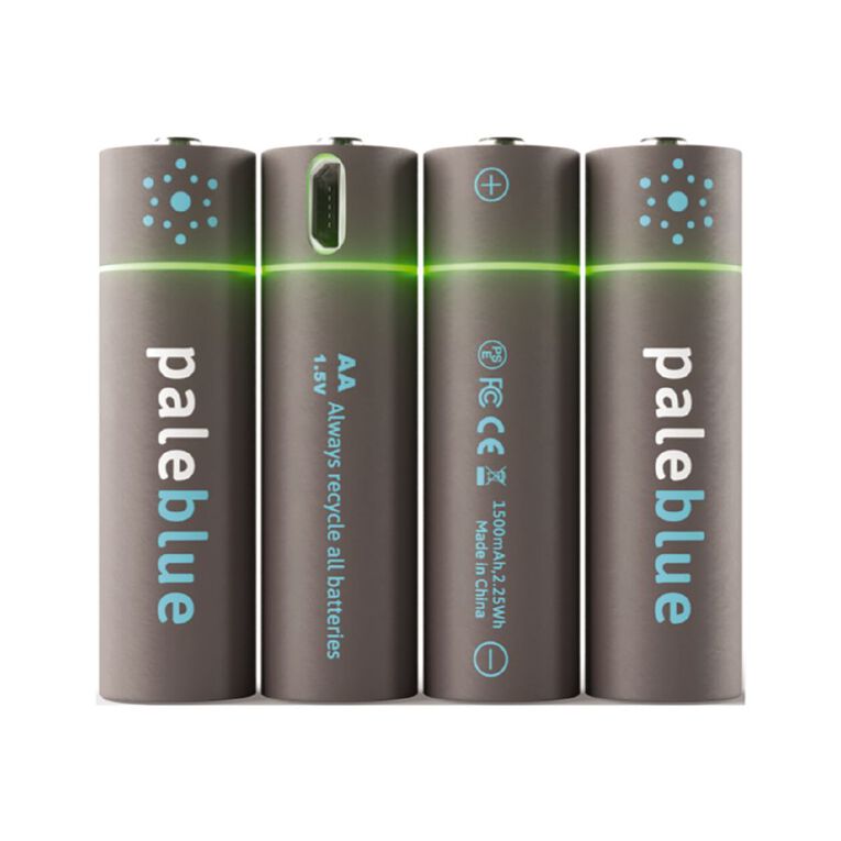 Paleblue USB Rechargeable AA Batteries - 4Pack